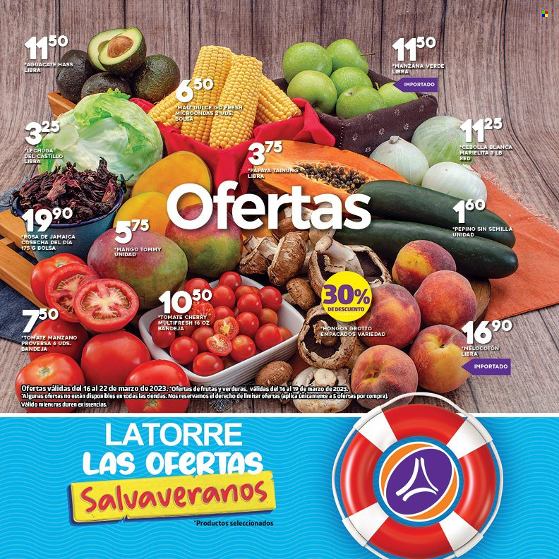 Oferta vigente Supermercados La Torre - 16.3.2023 - 22.3.2023. Página 1.