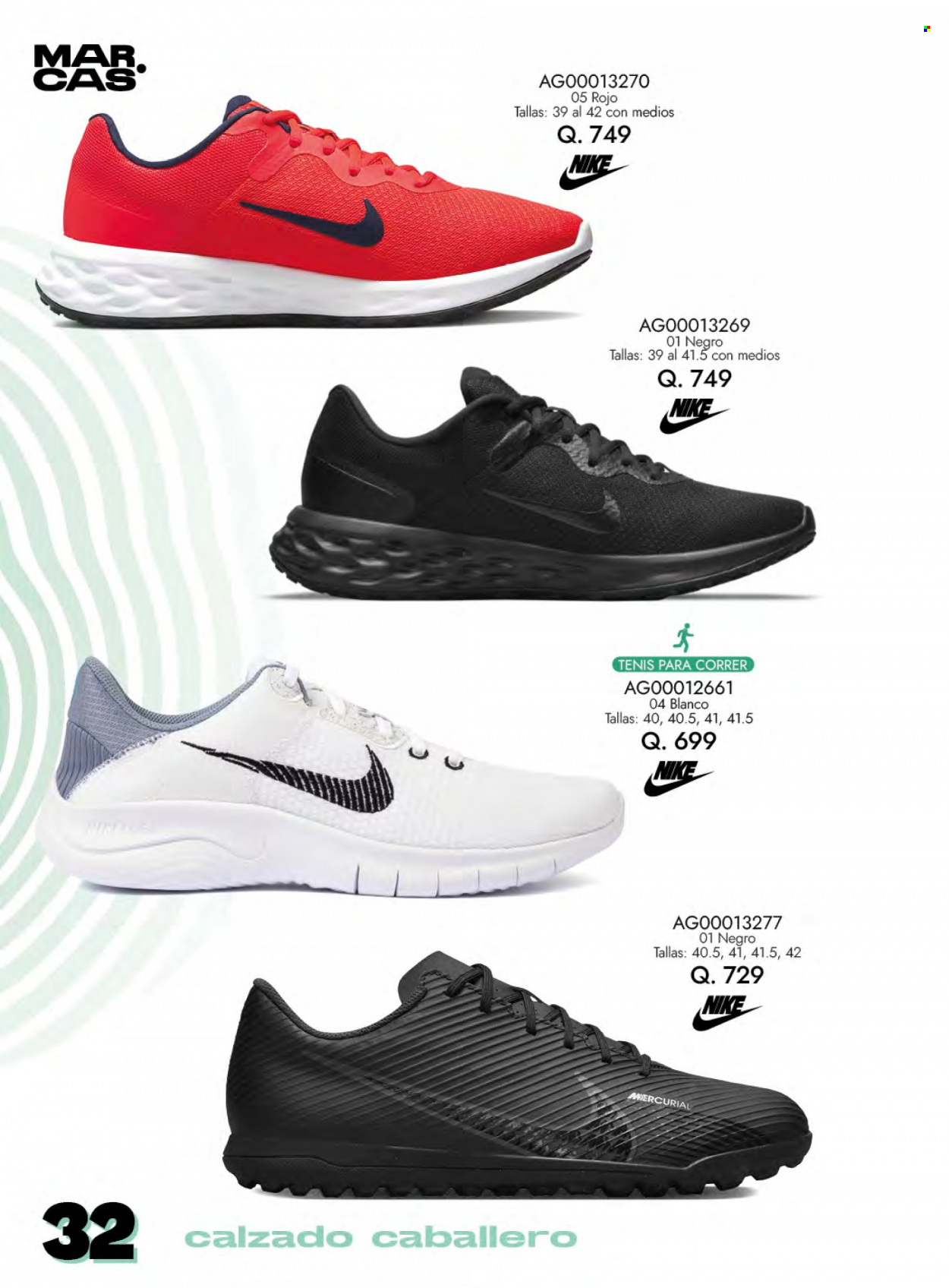 Folleto actual Agora - Ventas - Nike, calzado caballero. Página 32.