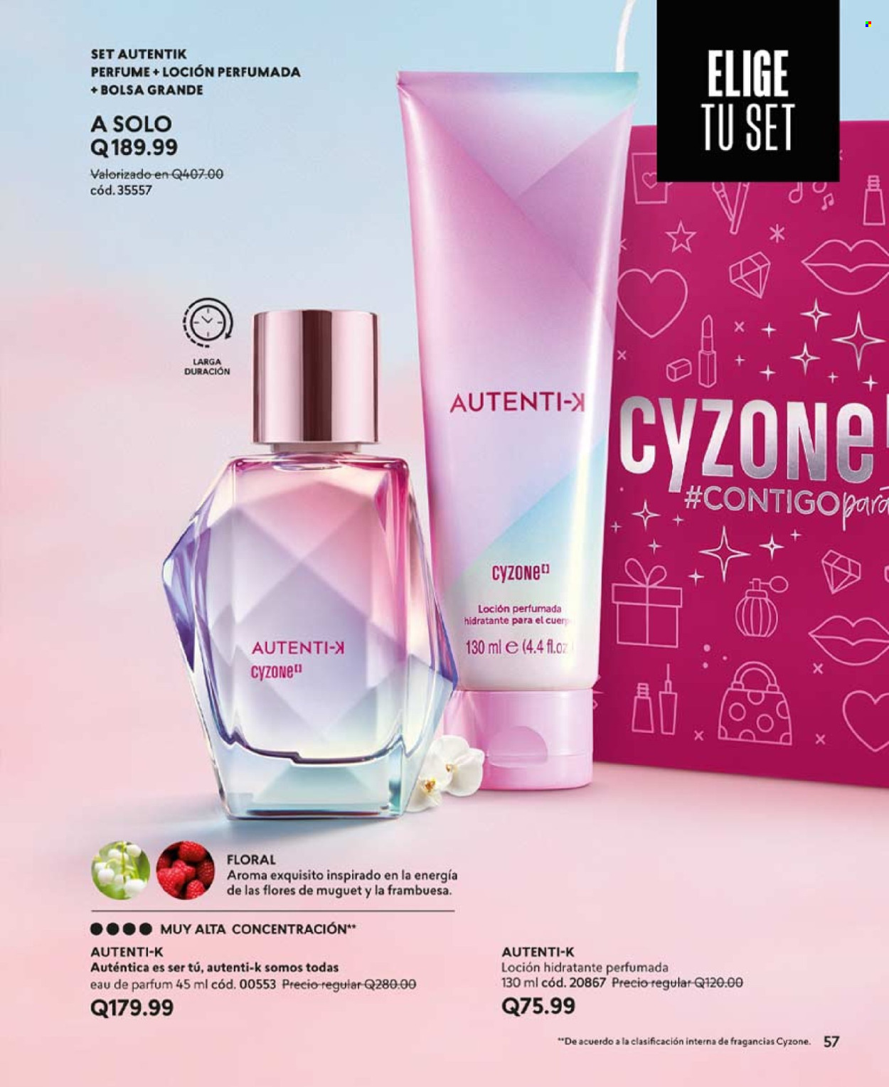 thumbnail - Folleto actual Cyzone - Ventas - loción, perfume. Página 57.
