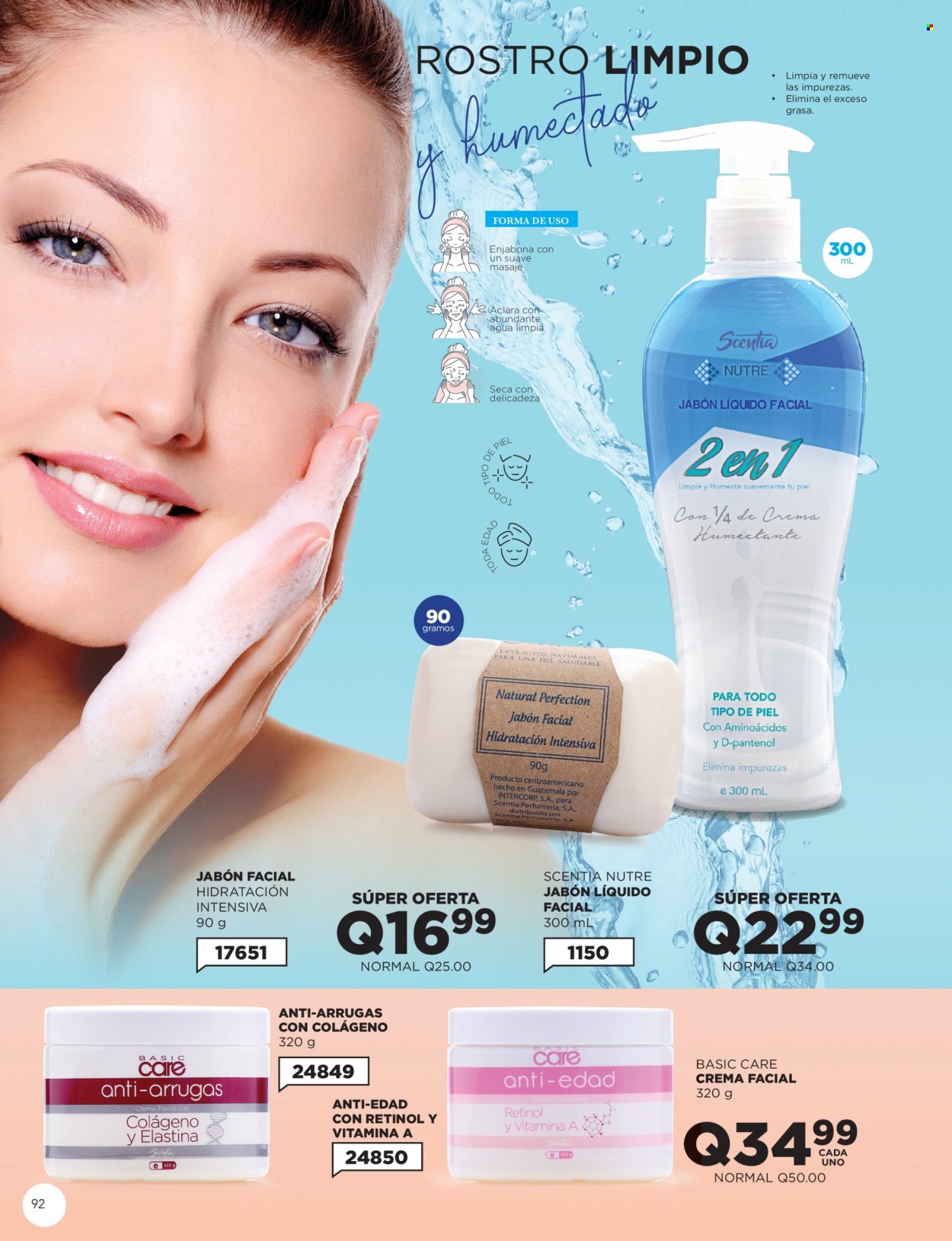 thumbnail - Folleto actual Scentia - Ventas - jabón líquido, limpiadora facial, crema hidratante, Retinol. Página 94.