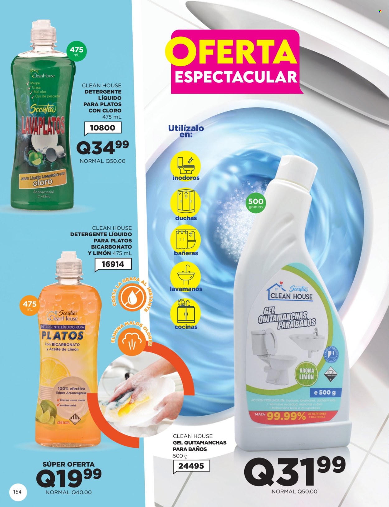 thumbnail - Folleto actual Scentia - Ventas - detergente, detergente en gel, quitamanchas, jabón líquido, lavaplatos. Página 156.