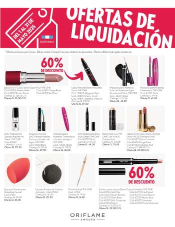 Folleto actual Oriflame - 1.5.2025 - 31.5.2025.